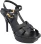 Saint Laurent Leather sandals Black Dames - Thumbnail 4