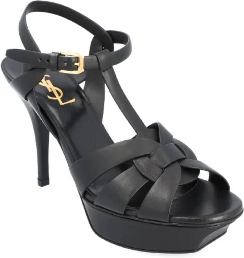 Saint Laurent Leather sandals Black Dames