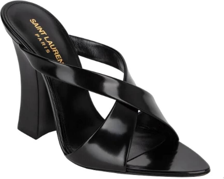 Saint Laurent Leather sandals Black Dames