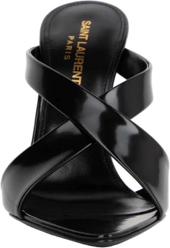 Saint Laurent Leather sandals Black Dames