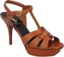 Saint Laurent Leather sandals Brown Dames - Thumbnail 2