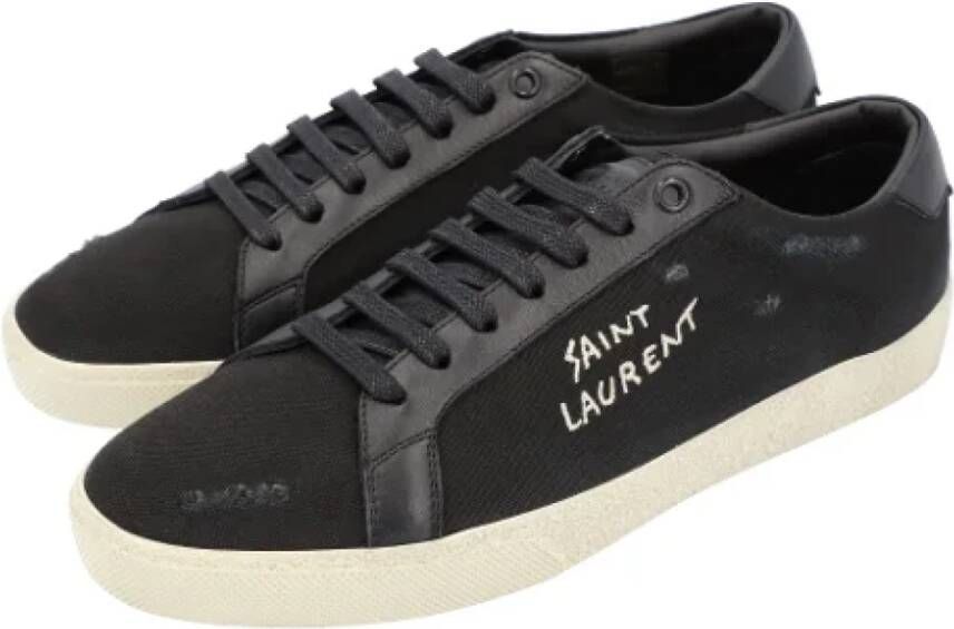 Saint Laurent Leather sneakers Black Heren