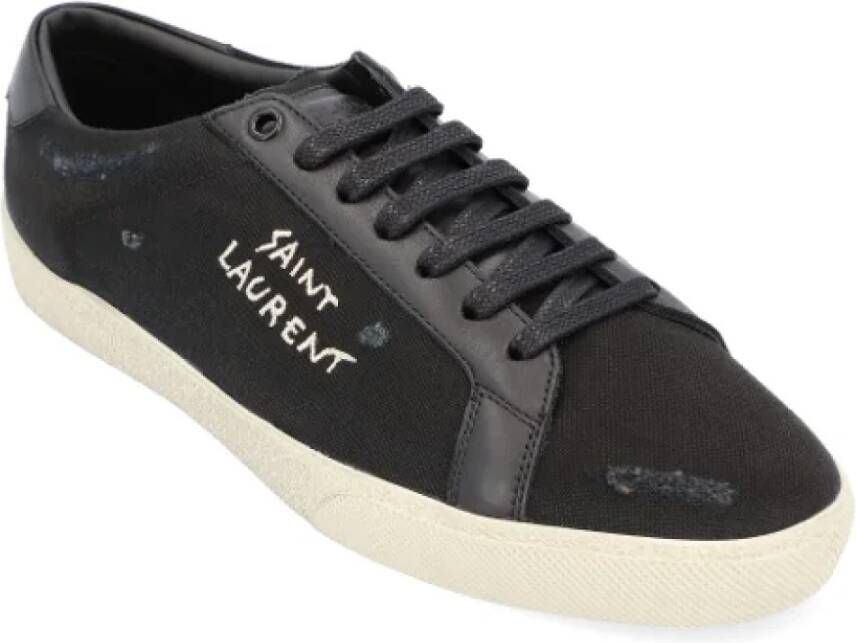 Saint Laurent Leather sneakers Black Heren