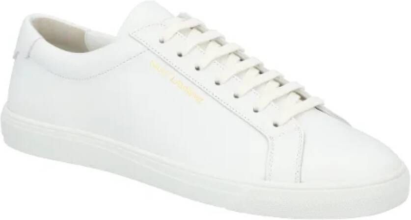 Saint Laurent Leather sneakers White Heren