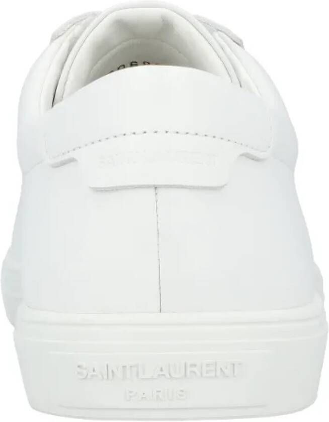 Saint Laurent Leather sneakers White Heren