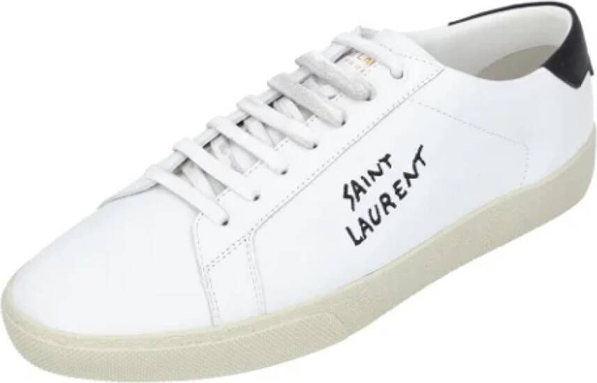 Saint Laurent Leather sneakers White Heren