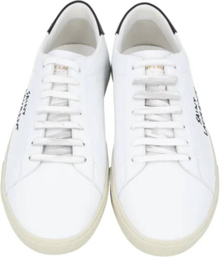 Saint Laurent Leather sneakers White Heren