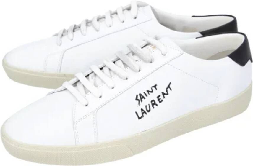 Saint Laurent Leather sneakers White Heren