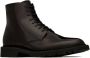 Saint Laurent Leger Leren Laarzen Black Heren - Thumbnail 2