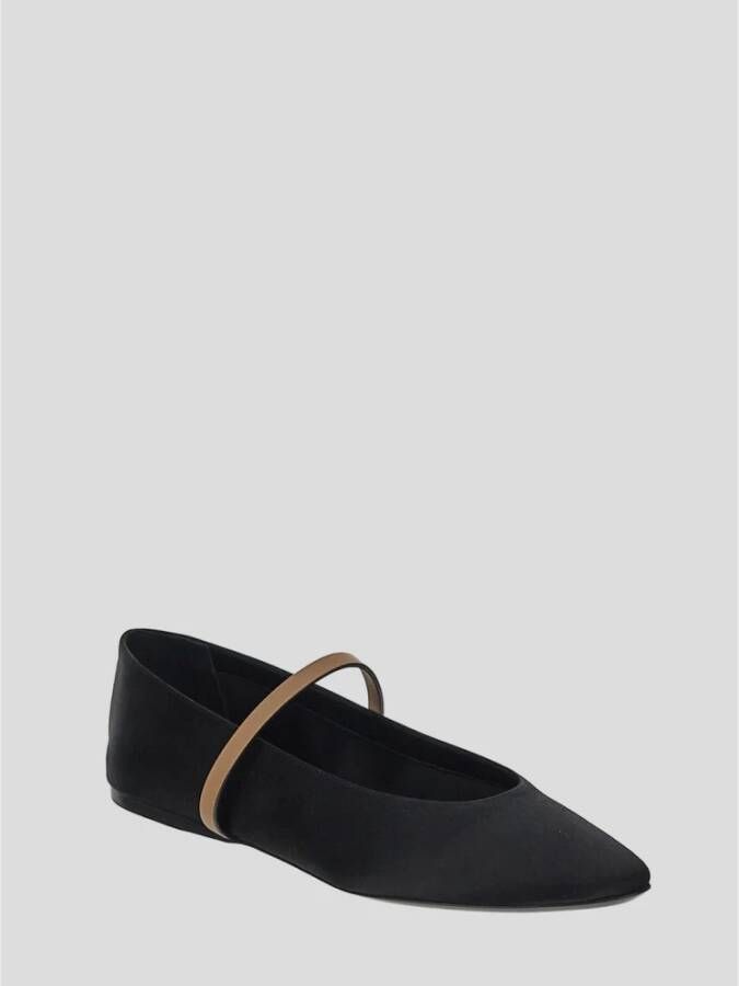 Saint Laurent Leren Ballerina Schoenen Black Dames