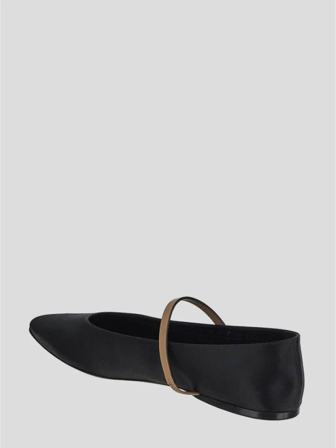 Saint Laurent Leren Ballerina Schoenen Black Dames