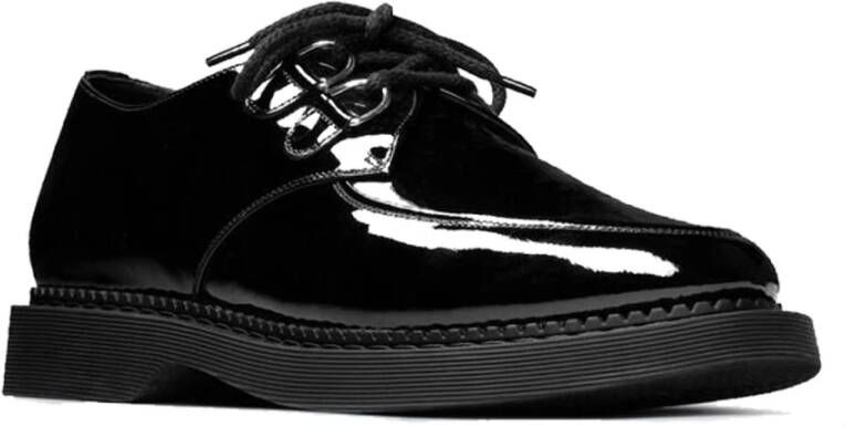 Saint Laurent Leren Derbies met Patent Effect Black Heren