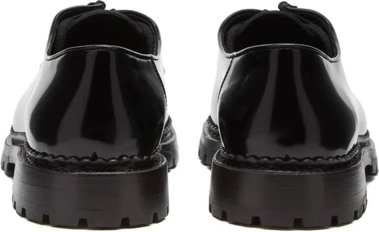 Saint Laurent Leren Derbies Patent Veterschoenen Mannen Black Heren