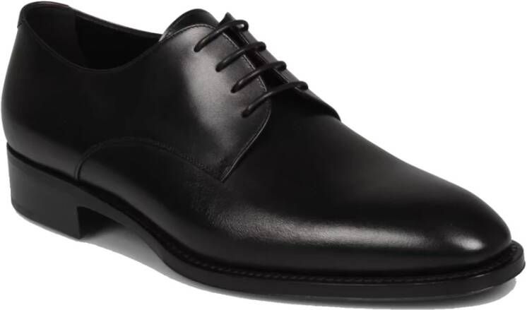 Saint Laurent Leren Derbies Veterschoenen Mannen Black Heren