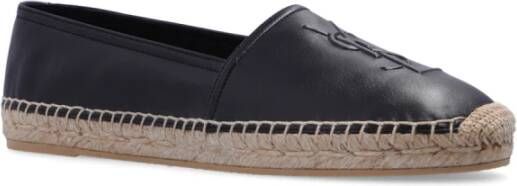 Saint Laurent Leren espadrilles Black Dames