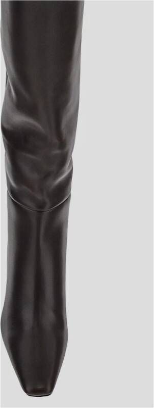 Saint Laurent Leren Jill Boot Brown Dames