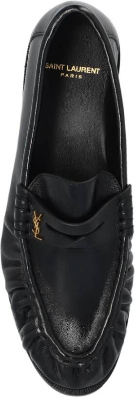 Saint Laurent Leren loafers Black Dames