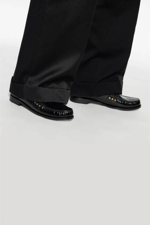 Saint Laurent Leren loafers Black Heren