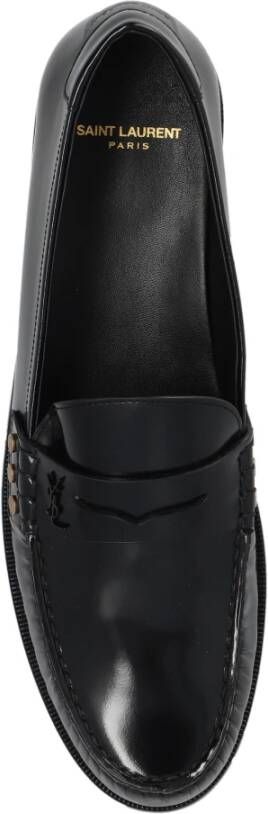 Saint Laurent Leren loafers Black Heren