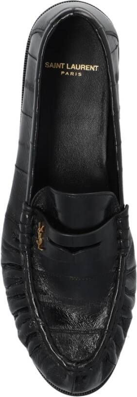 Saint Laurent Leren loafers Black Heren