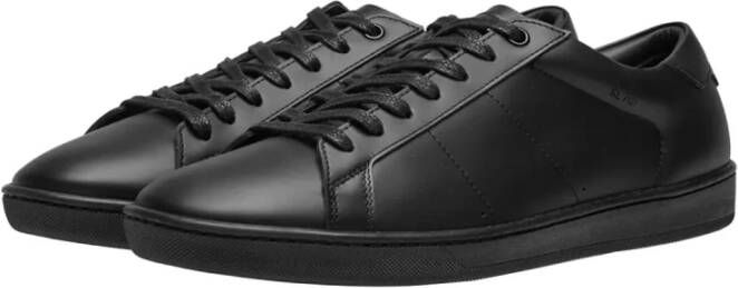 Saint Laurent Leren Logo Sneakers Verhogen Je Stijl Black Heren