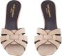 Saint Laurent Leren Muiltjes Beige Dames - Thumbnail 3