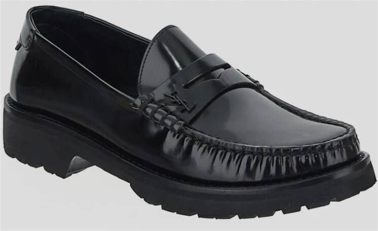 Saint Laurent Leren Patent Loafer Schoen Black Dames