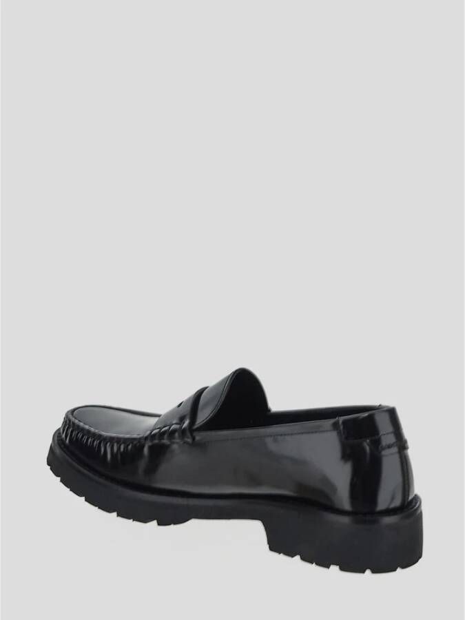 Saint Laurent Leren Patent Loafer Schoen Black Dames