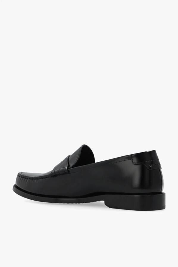 Saint Laurent Leren penny loafers Black Dames