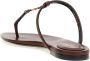 Saint Laurent Leren platte sandalen met YSL-logo Brown Dames - Thumbnail 3