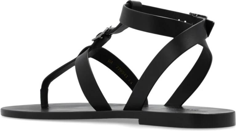 Saint Laurent Leren sandalen Black Heren