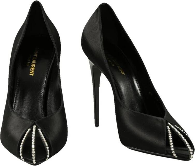 Saint Laurent Leren schoenen met rubberen zool Black Dames