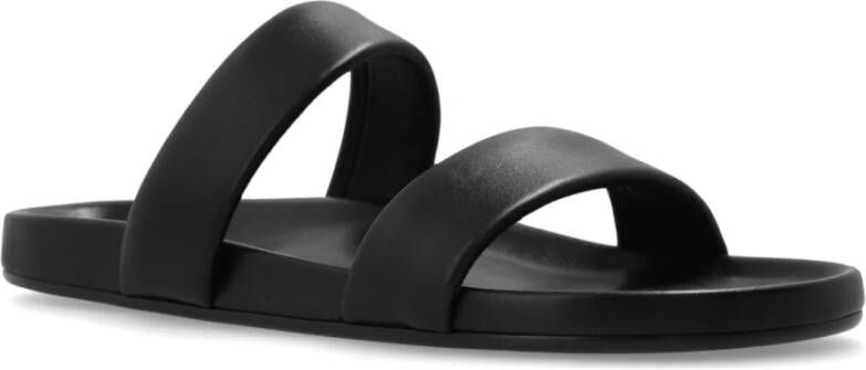 Saint Laurent Leren slides Nichols Black Heren