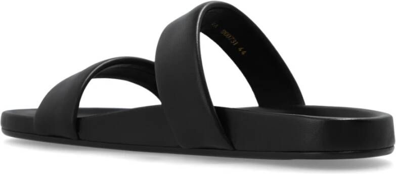 Saint Laurent Leren slides Nichols Black Heren