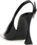 Saint Laurent Leren Slingback Pumps met Flared Hak Black Dames - Thumbnail 3