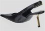 Saint Laurent Leren Slingback Schoen Black Dames - Thumbnail 3