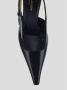 Saint Laurent Leren Slingback Schoen Black Dames - Thumbnail 4