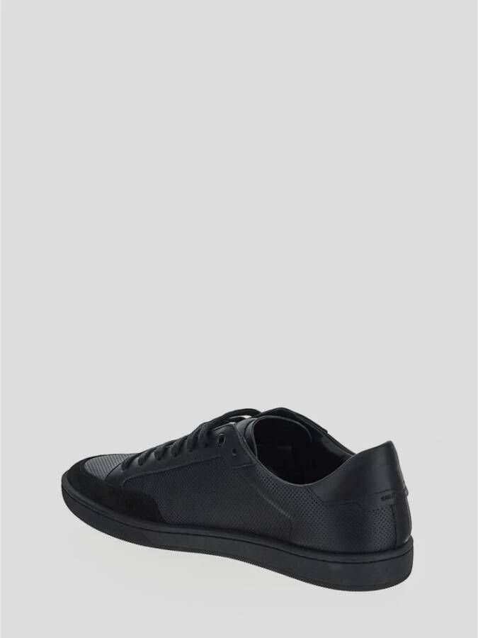 Saint Laurent Leren Sneaker Black Heren