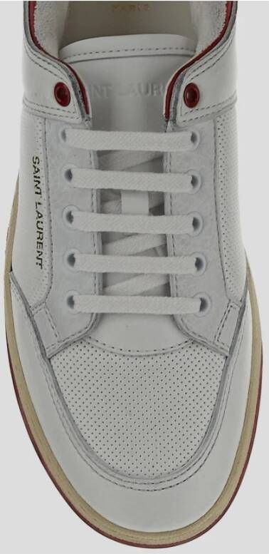 Saint Laurent Leren Sneaker White Heren