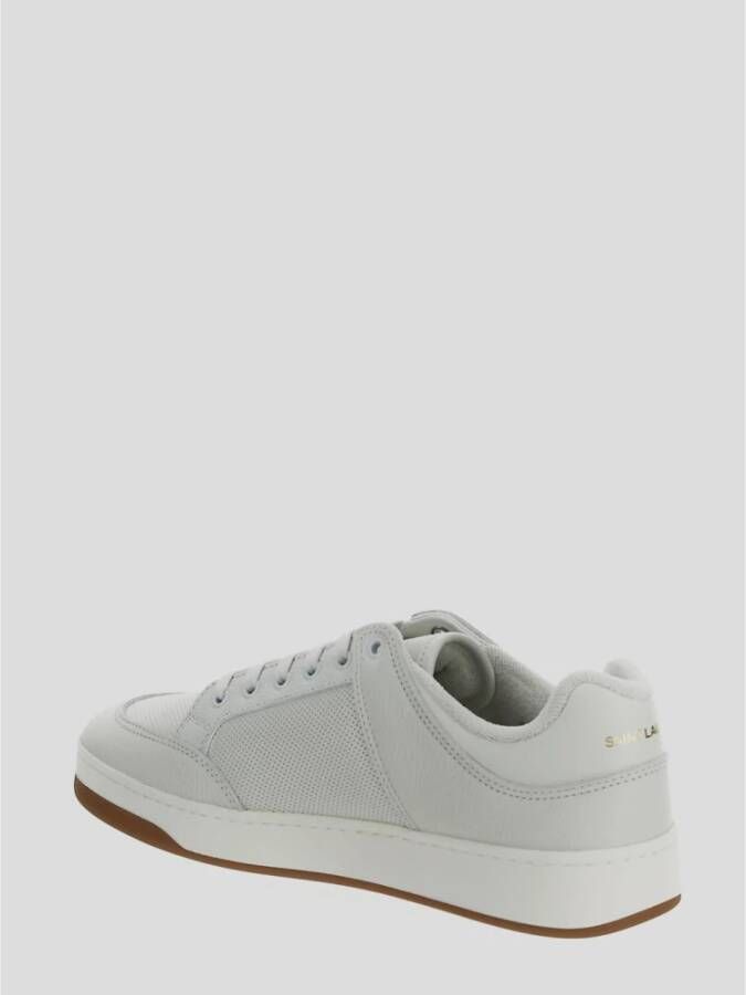 Saint Laurent Leren Sneaker White Heren