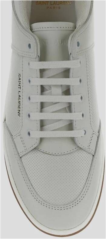 Saint Laurent Leren Sneaker White Heren