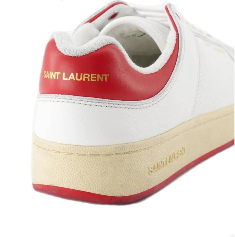 Saint Laurent Leren sneakers met geperforeerd detail White Dames