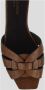 Saint Laurent Leren Tribute Mule Brown Dames - Thumbnail 3