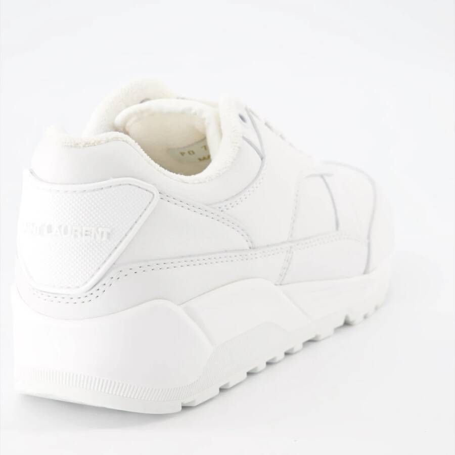 Saint Laurent Leren vetersneakers White Heren