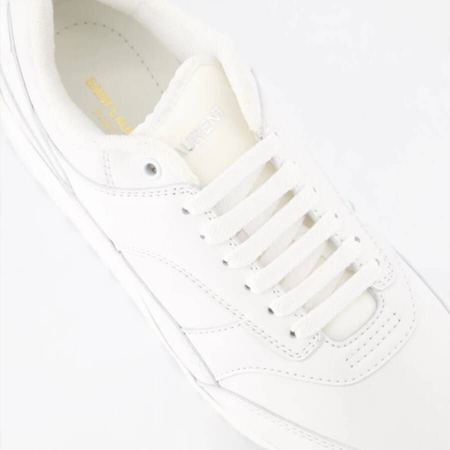 Saint Laurent Leren vetersneakers White Heren