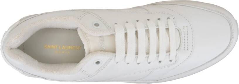 Saint Laurent Leren Vetersneakers White Heren