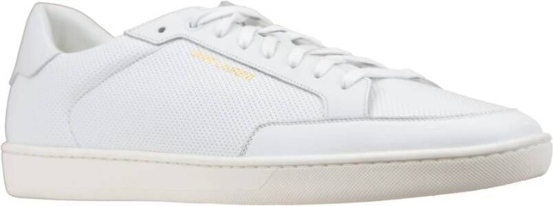 Saint Laurent Leren Vetersneakers White Heren