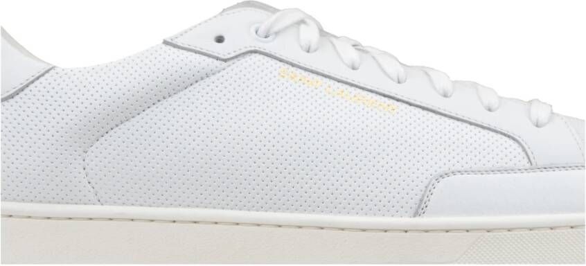 Saint Laurent Leren Vetersneakers White Heren