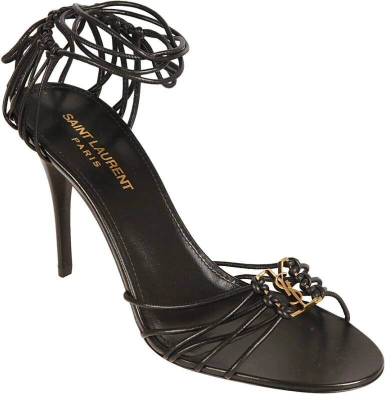 Saint Laurent Lex Hak Sandalen Black Dames