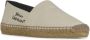 Saint Laurent Logo Espadrilles Canvas Leer Rubber Instapper Beige Dames - Thumbnail 2